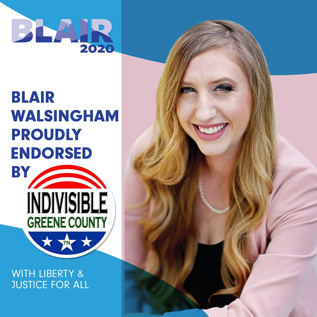 Blair endorsed by Indivisible Greene County