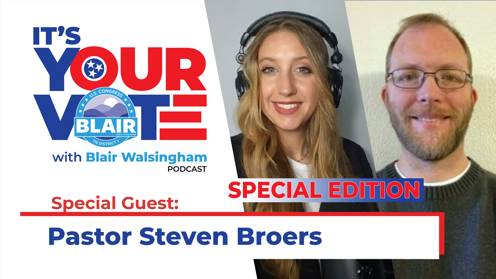 Blair Walsingham with special guest  Pastor Steven Broers  of  Christians for Universal Basic Income