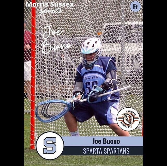 We are so proud of our partnership with Morris-Sussex Sports, and we love the extras we receive!! This week&rsquo;s sponsored athlete is Joe Buono (Sparta 2023). Are you a Thunder athlete in MORRIS or SUSSEX county and would like to be featured? Send