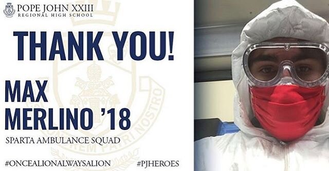 We at Thunder Lacrosse would like to thank our first responders, including Elite &lsquo;18 alum Max Merlino! Thank you to Max and the rest of our heroes that will be featured soon #thatsthewaythunderrolls