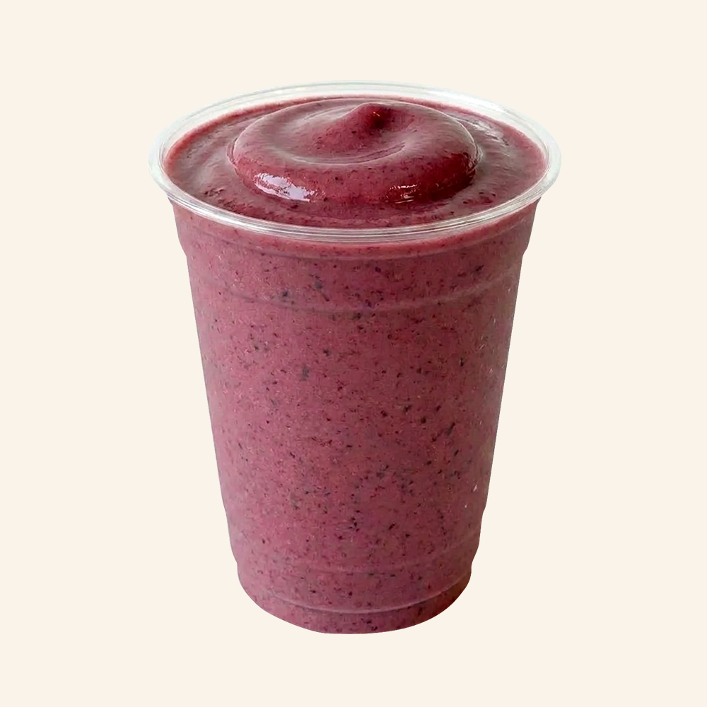 BERRYLICIOUS - Blueberry, strawberry, banana, orange juice.