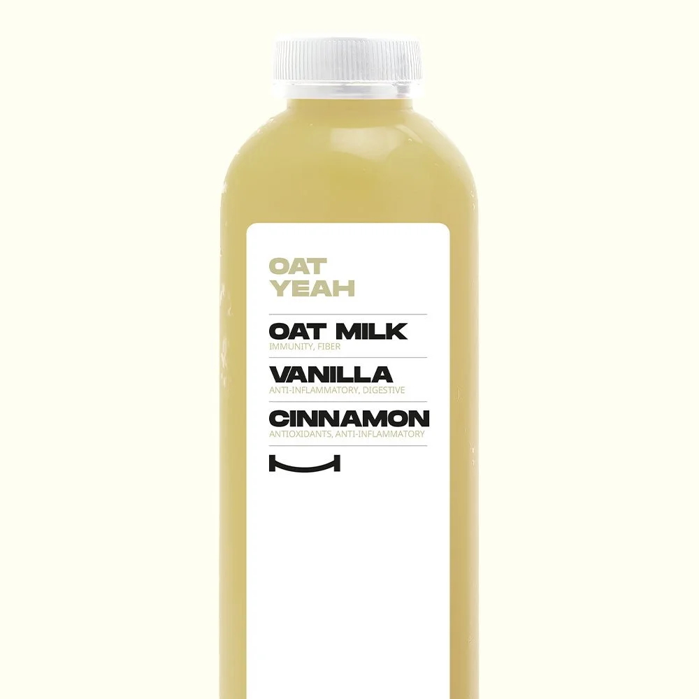 OAT YEAH - Homemade oat "milk", vanilla and cinnamon.
Gluten Free
