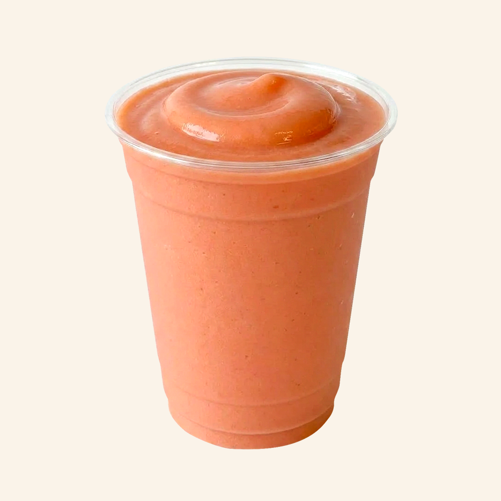 REJUVENATE - Strawberry, mango, banana,
orange juice, agave, organic pitaya, collagen, vanilla whey protein.