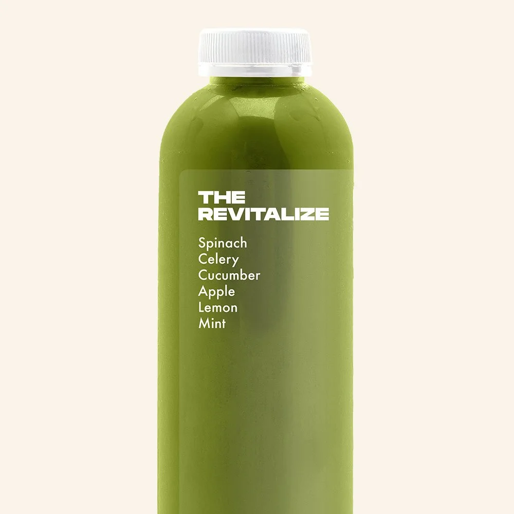 THE REVITALIZE  - Spinach, Celery, Cucumber, Apple, Lemon, Mint.