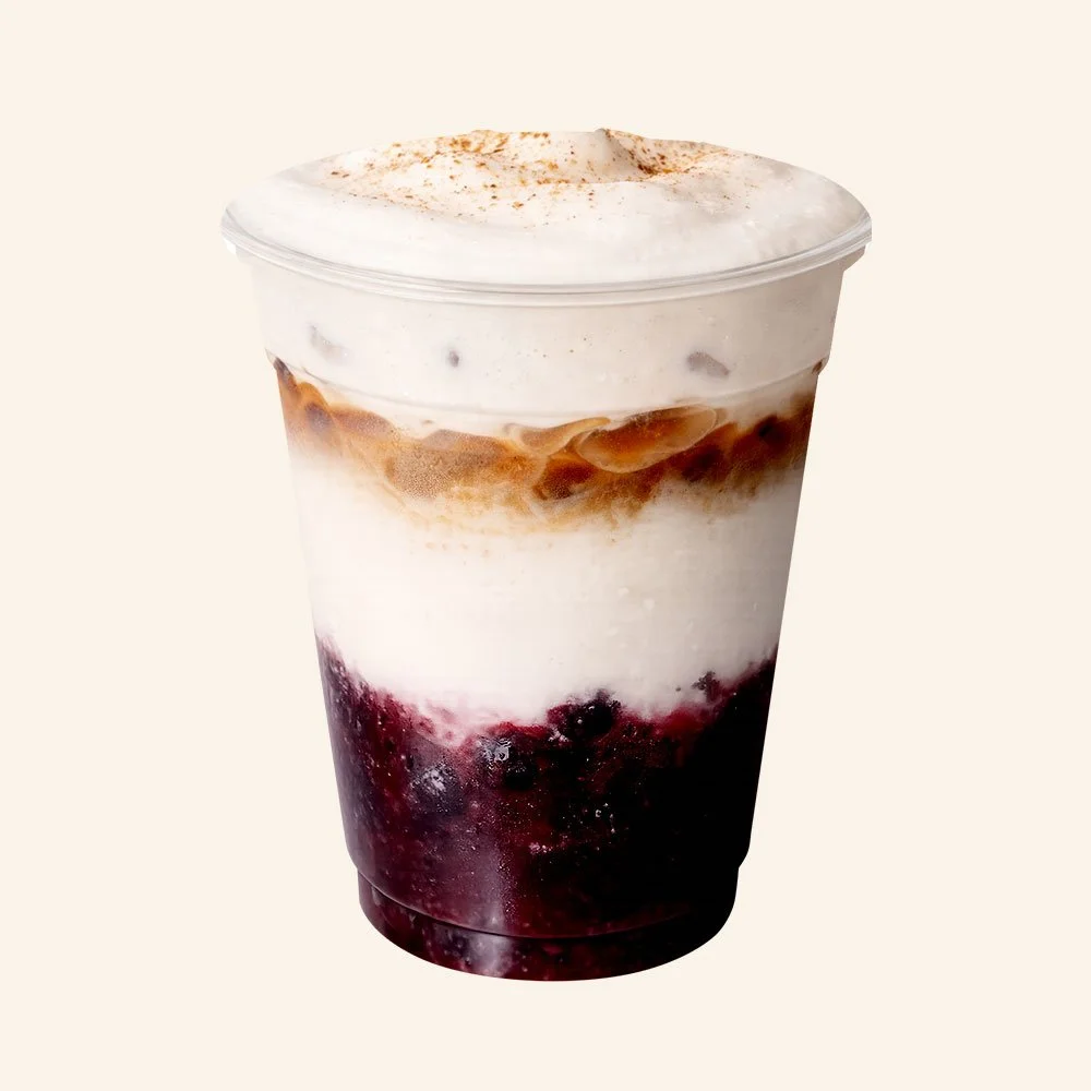 BLUEBERRY LEMON - Blueberry compote, coconut milk, lemon, espresso, coconut cold foam.