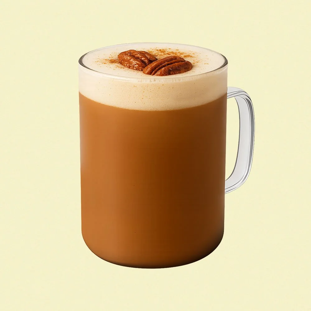 Sweet Pecan - Organic espresso, almond milk, cinnamon, agave, candied pecans.