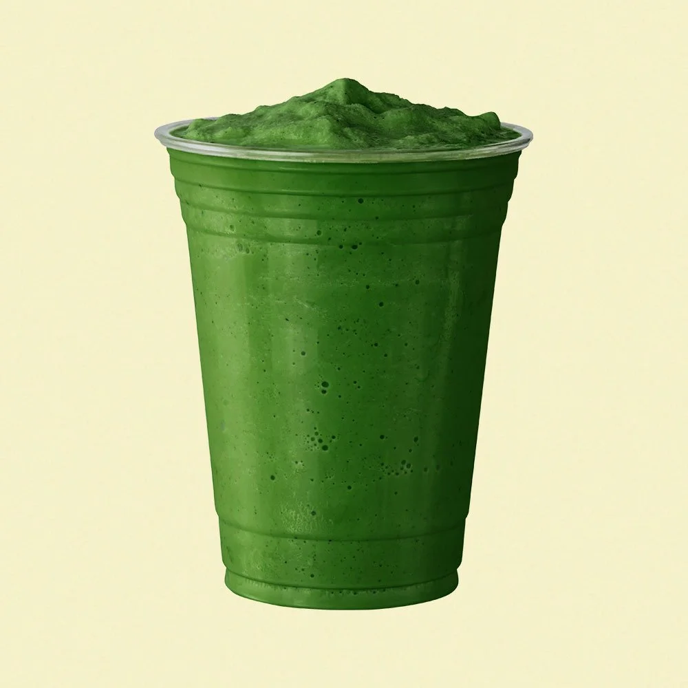 Healer - Organic coconut milk, banana,
almond butter, super greens, probiotics, prebiotics, 20g chocolate pea protein.