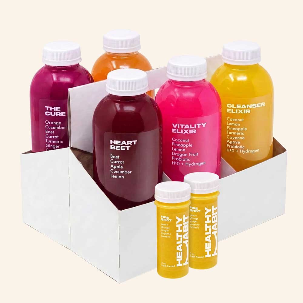IMMUNITY BUNDLE - A vibrant selection of 3 antioxidant-rich juices, 2 elixirs and 2 wellness shots crafted to support hydration and everyday immune wellness.