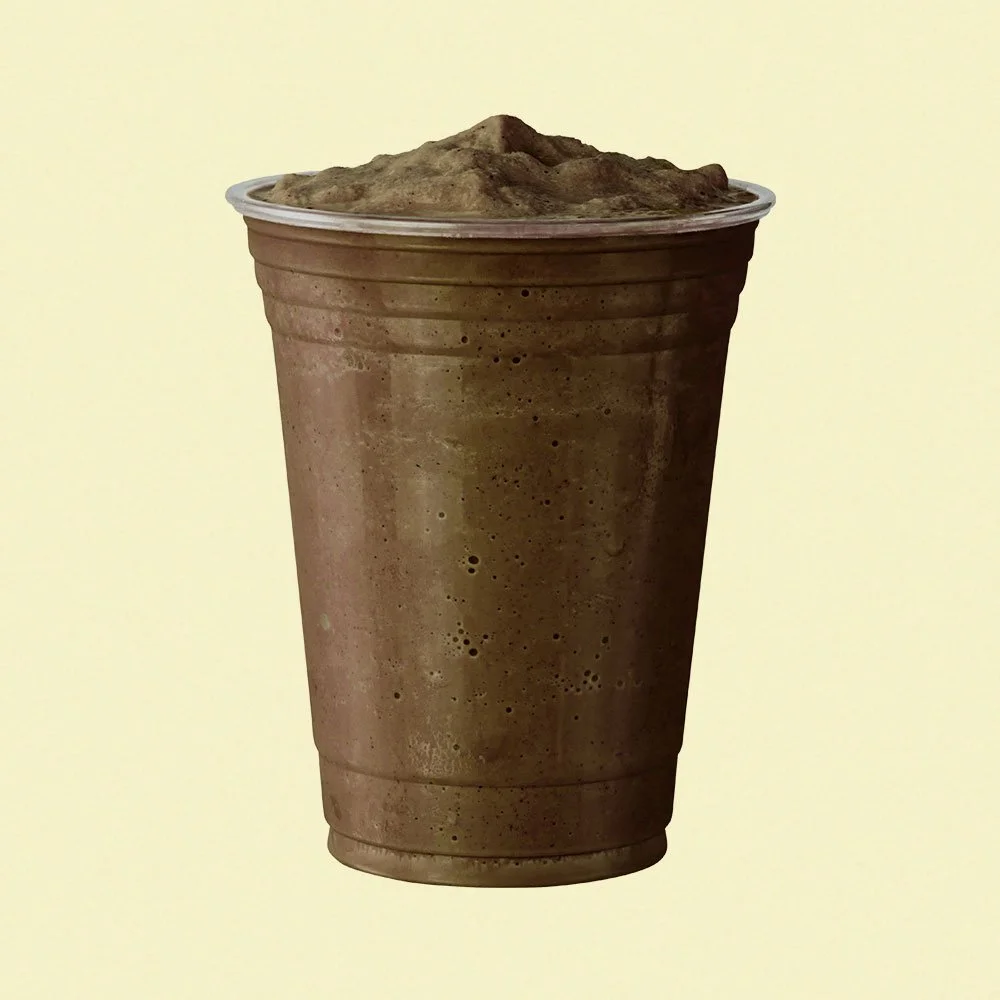 Espresso - Cold brew espresso, banana,
cocoa, almond milk, agave, cacao nibs, 20g chocolate protein, 19g vanilla whey protein, 20g collagen.