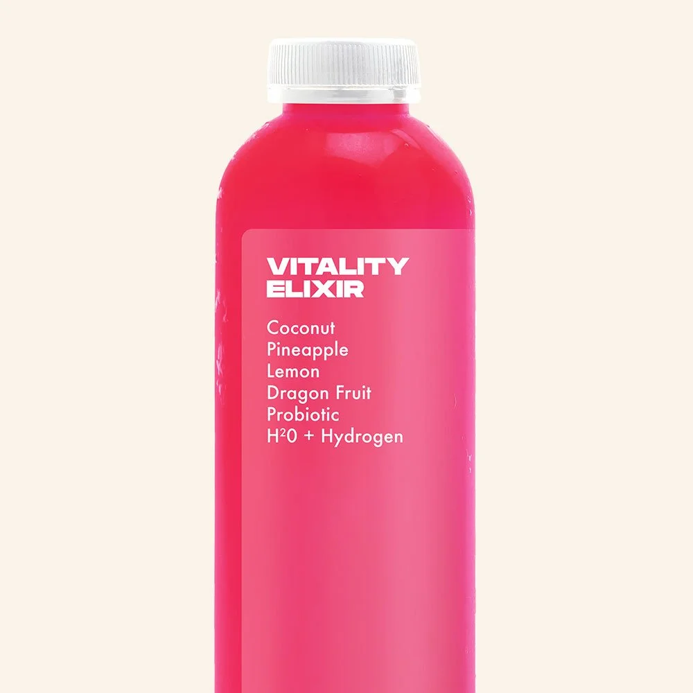 VITALITY ELIXIR - Coconut, Pineapple, Lemon, Hydrogen water, Dragon fruit, Probiotic