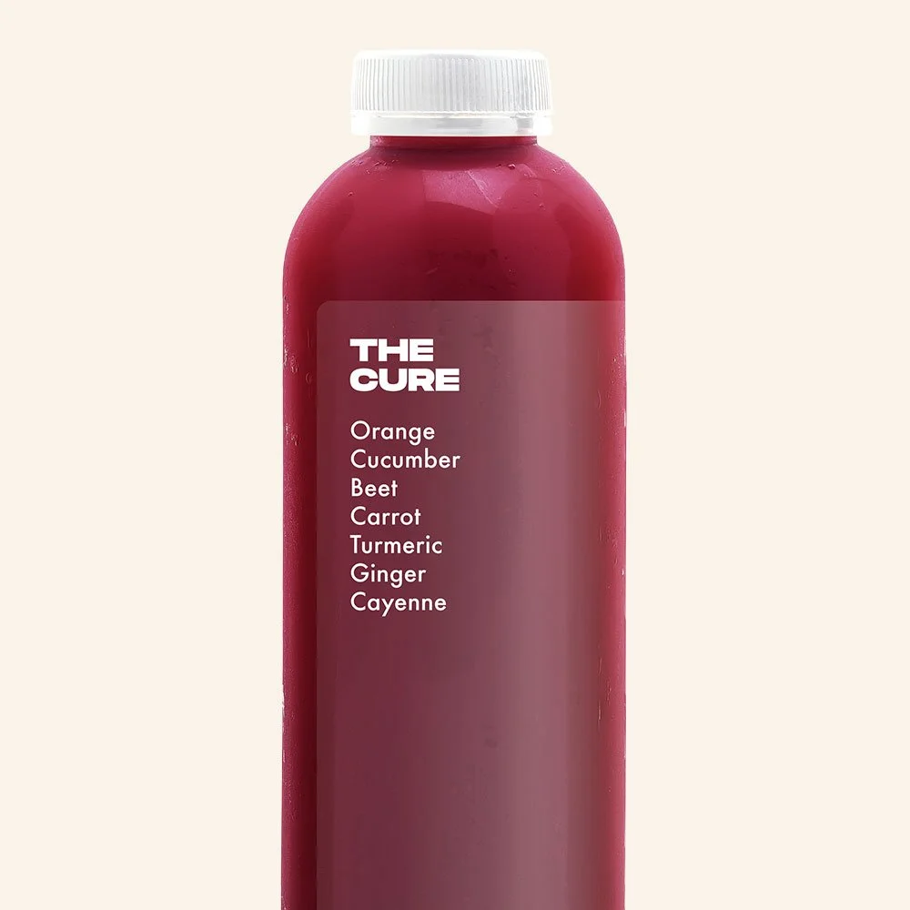THE CURE - Orange, Cucumber, Beet, Carrot, Turmeric, Ginger, Cayenne Pepper.