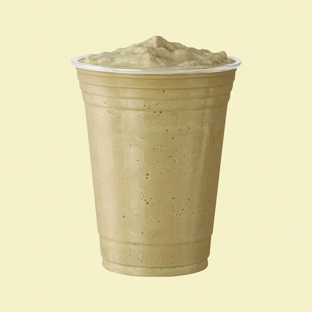 Almond Joy - Cacao powder, almond butter, banana, agave, coconut and almond milk.