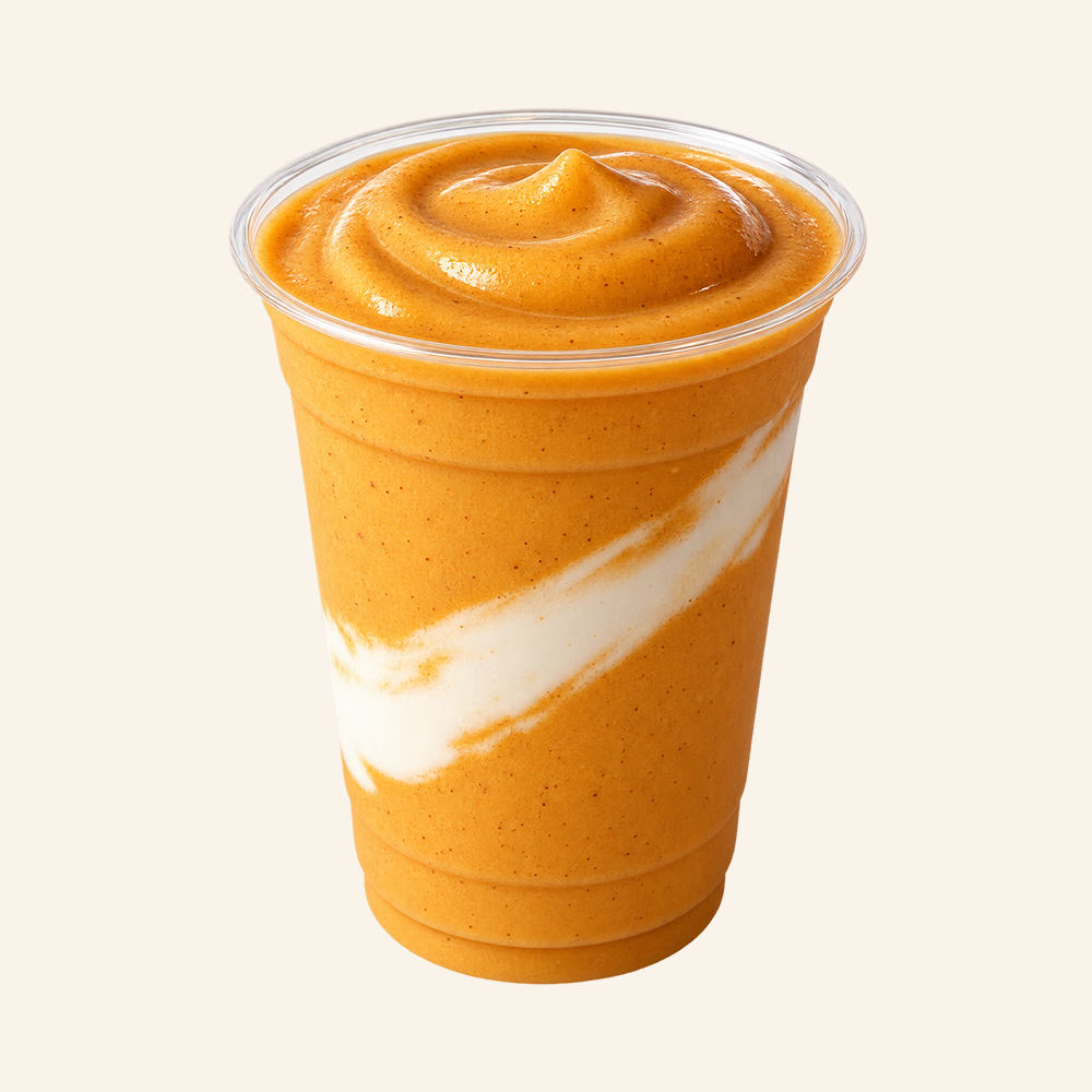 PUMPKIN SPICE - Fresh pumpkin, cinnamon, vanilla, Cymbiotika glutathione, nutmeg, almond milk, agave, ginger. 