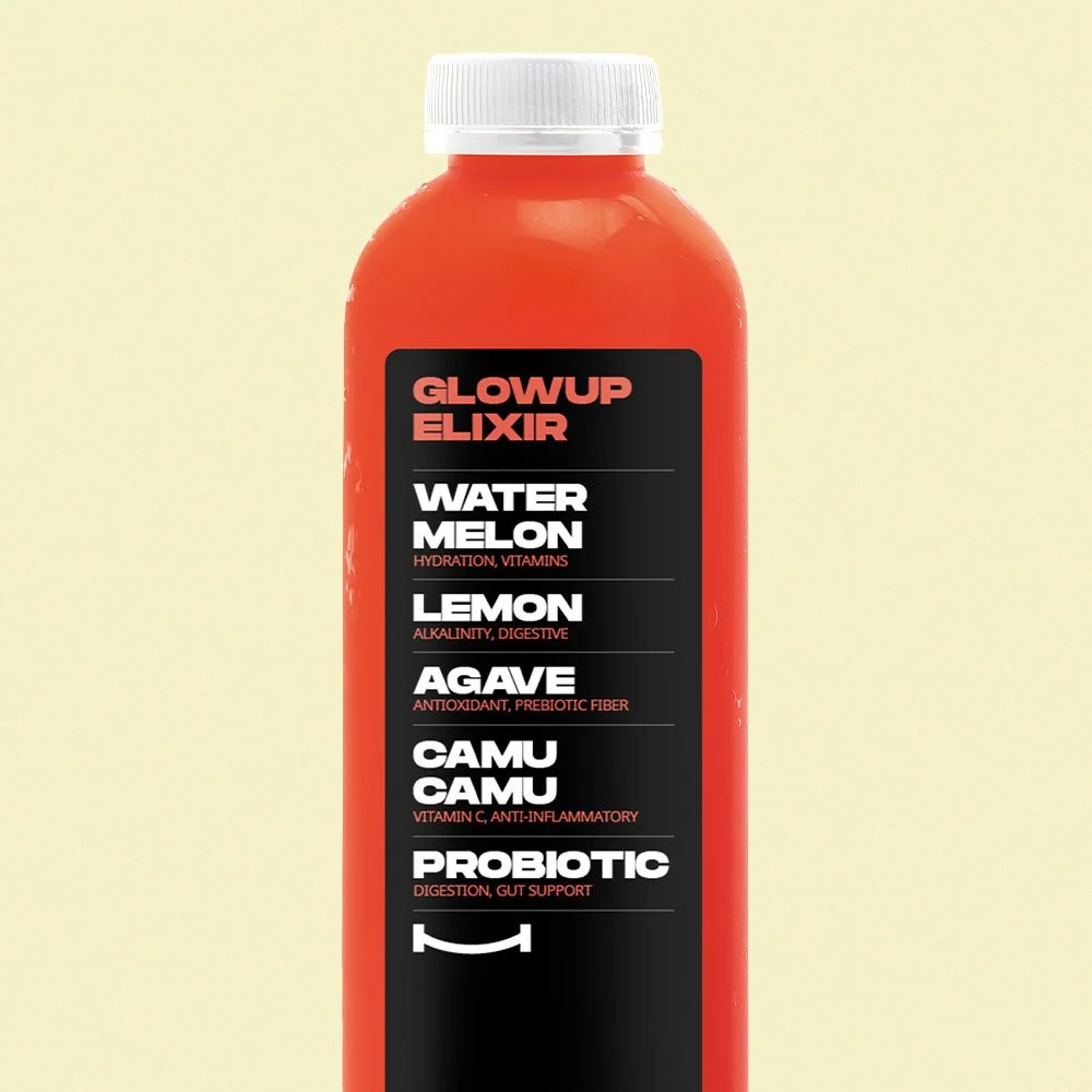 GLOWUP ELIXIR - Watermelon, Lemon, Agave, Camu camu, Probiotic