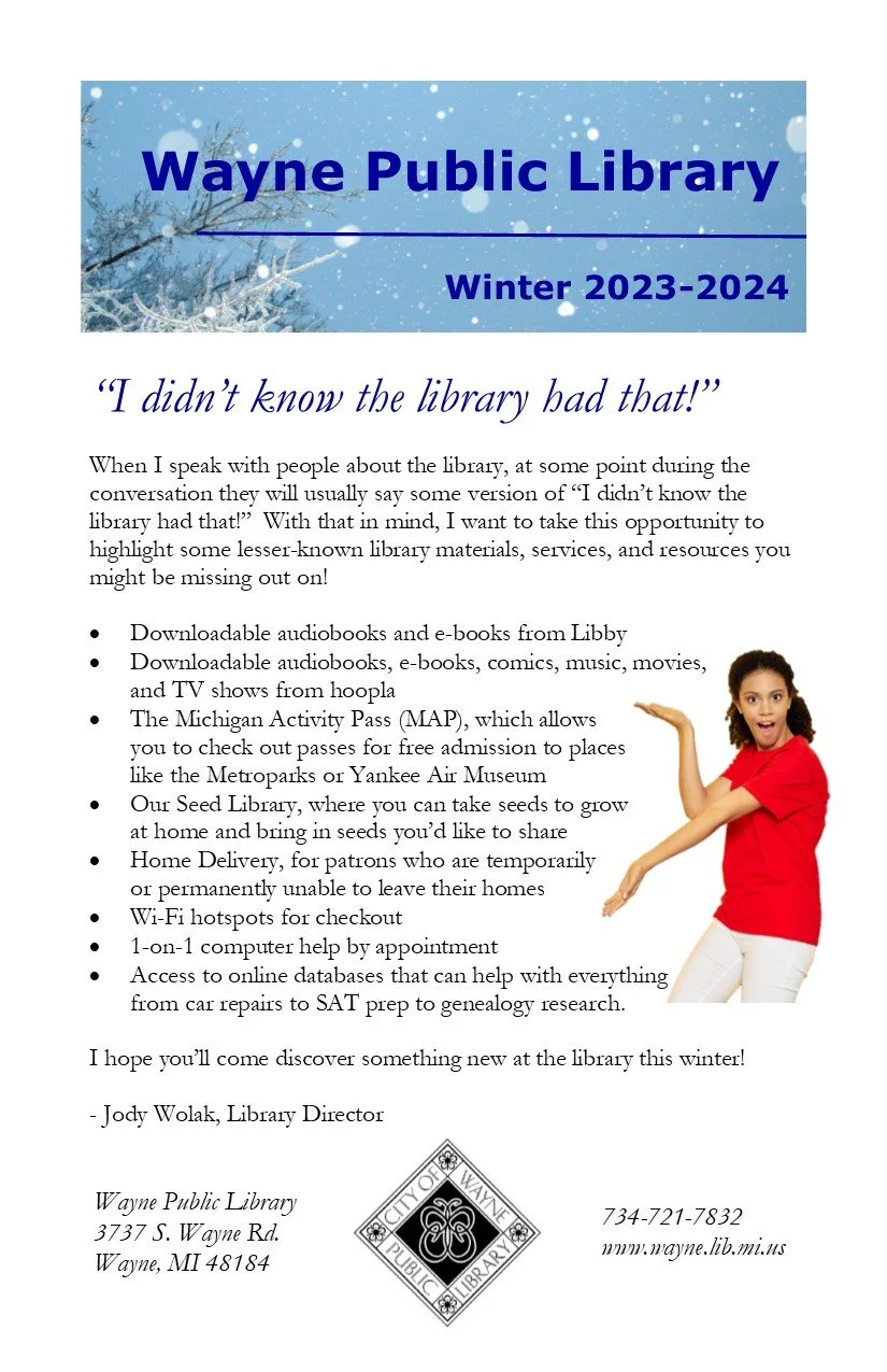 Winter Newsletter — Wayne Public Library