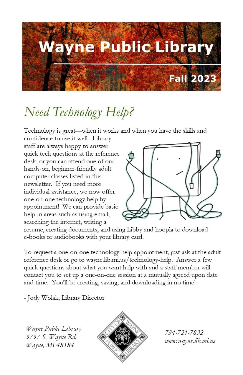 Fall Newsletter — Wayne Public Library