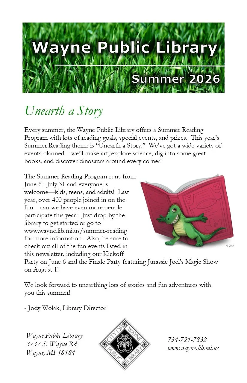 cover of summer library newsletter
