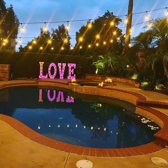 Love will endure last nights Small backyard wedding we coordinated and decorated .