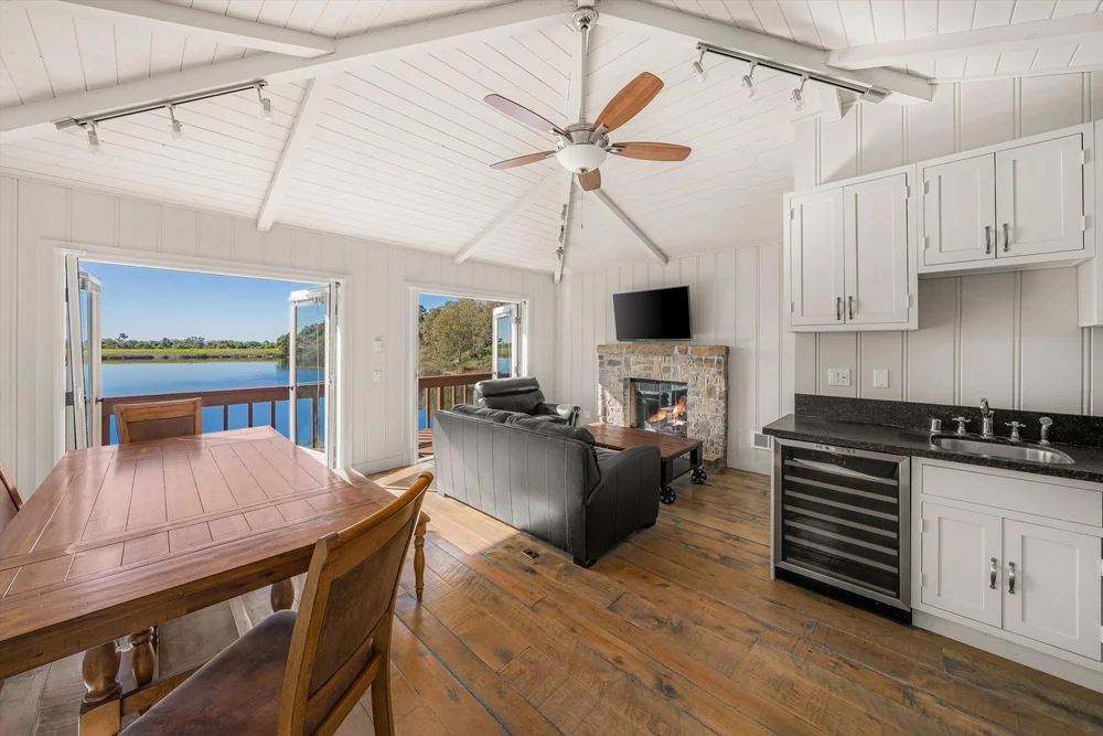 Naples/Santa Barbara Ranch — lake & cabin photograph