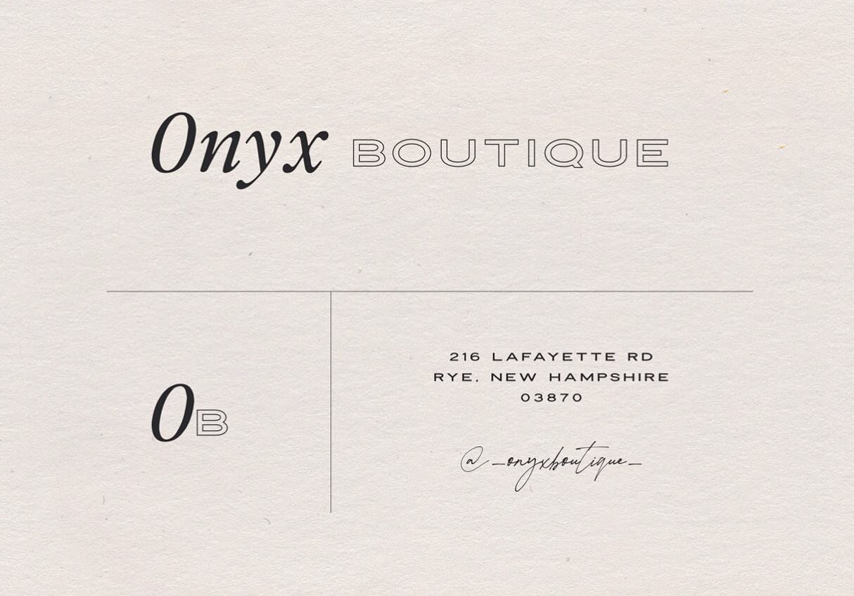 Branding package details 🏷 for @_onyxboutique_ 

Creative Agency: @theprismhouse 

Branding / Graphic Design: @soleil_creative 

Client: @_onyxboutique_