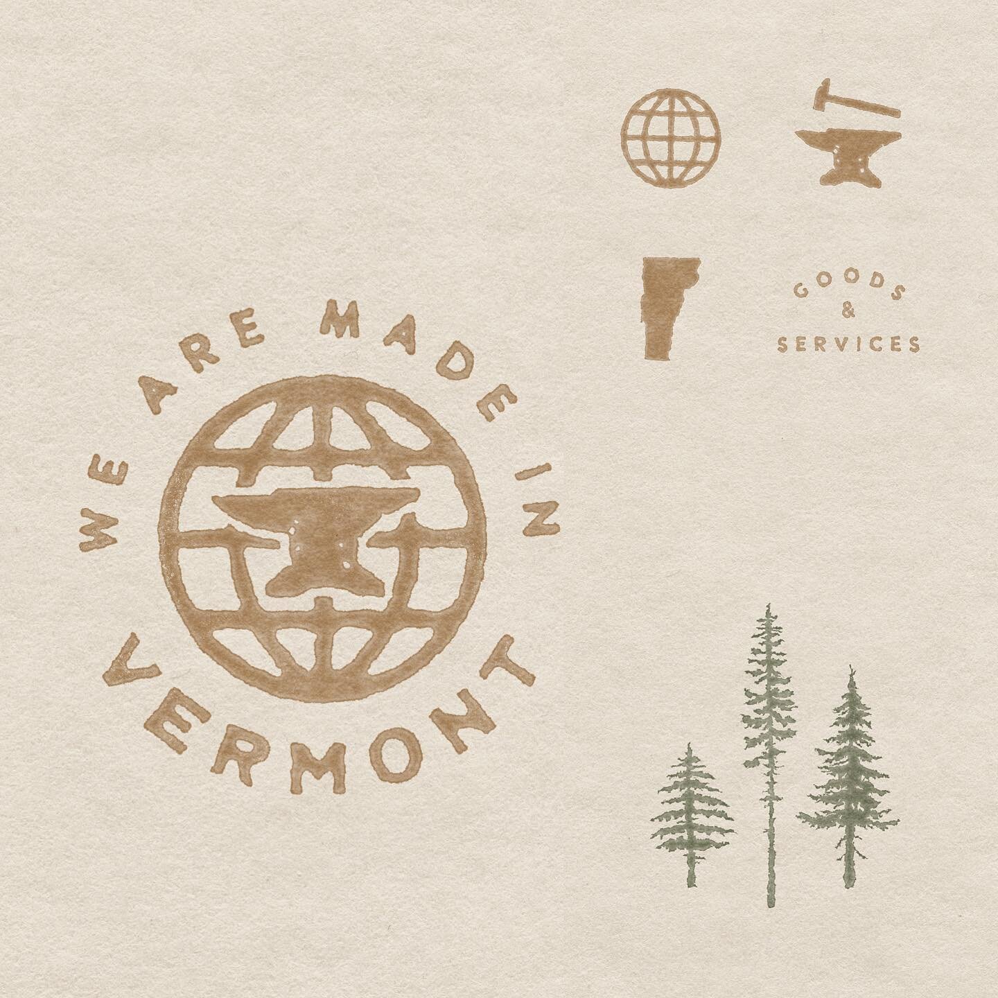 {Branding by Soleil} For We are Made in Vermont 🌲⚒ Swipe to see just *some* of the many variations that came before the final logo
