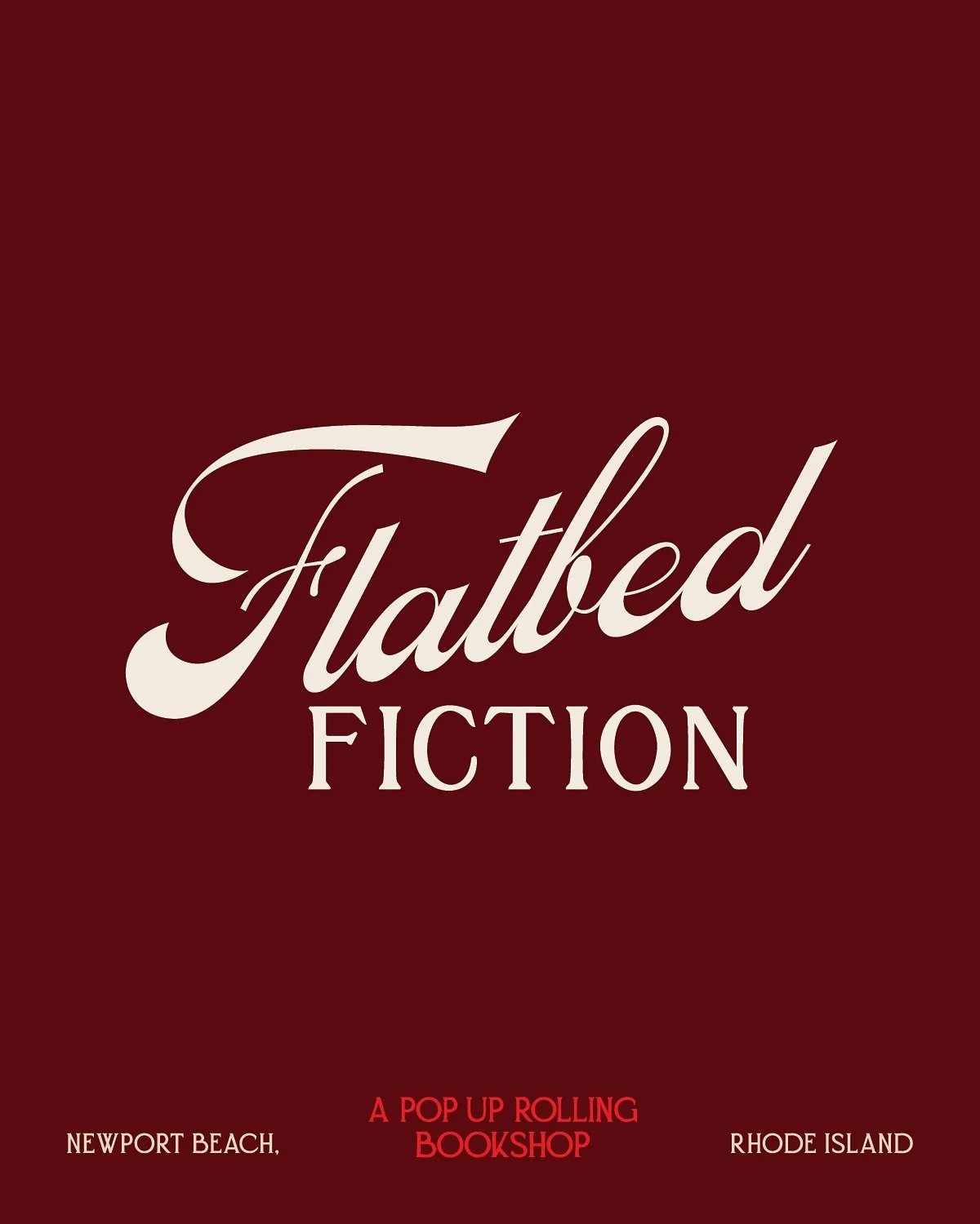 Check out yesterday&rsquo;s moodboard for Flatbed Fiction and see how the initial inspiration and direction measures up to the final product.

Meet the final branding for Flatbed Fiction&mdash;a rolling pop up bookshop, in a custom fitted 1961 Studeb