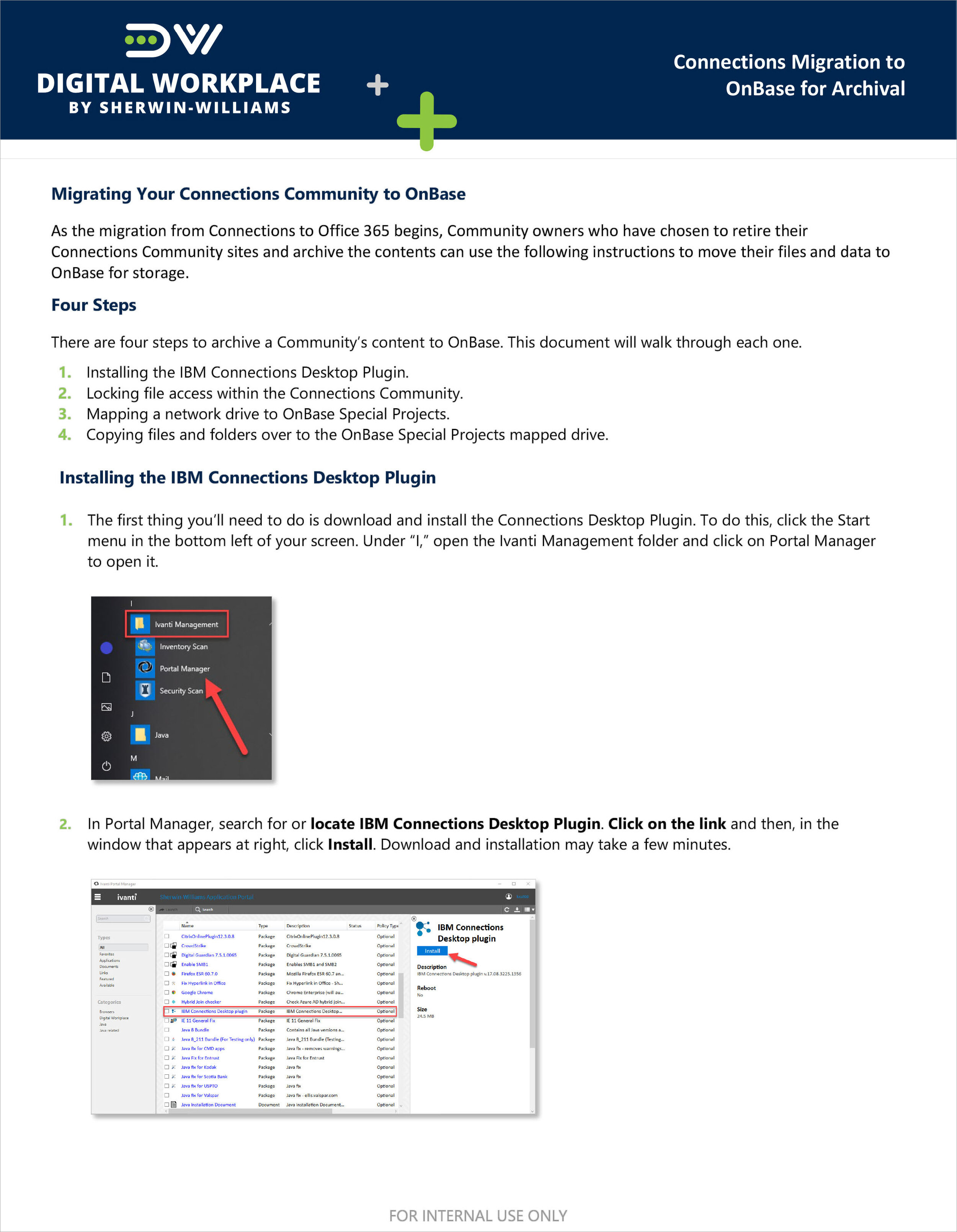 Connections Migration to OnBase for Archival