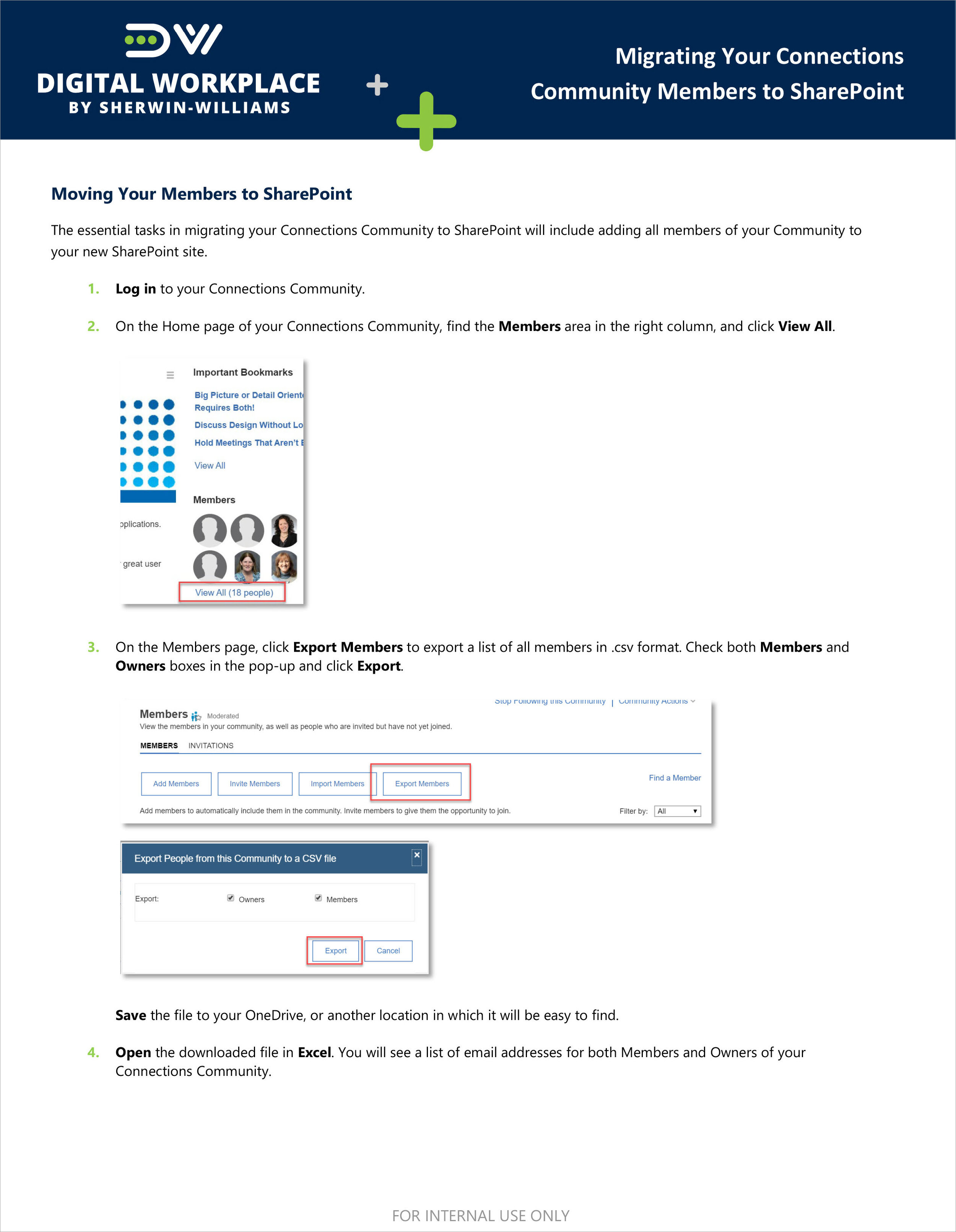 Migrating Your Connections Community Members to SharePoint