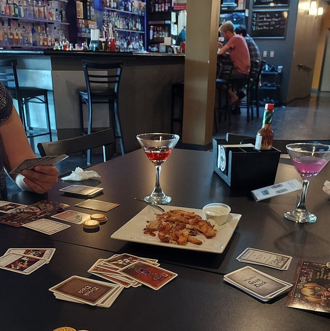 Playing Red Dragon Inn inside Modern Alchemy. Meta-drinking.

 #bars #cocktails #boardgamebar #games #cocktail #modernalchemy #gamebar #drinks #boardgames #ithacany #ithaca