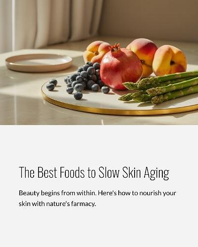 ✨ What you eat shows up on your skin.
While no food can turn back time, the right nutrients can nourish your glow, support collagen, and help you age gracefully &mdash;naturally.

In this carousel, we break down the science-backed foods that help you