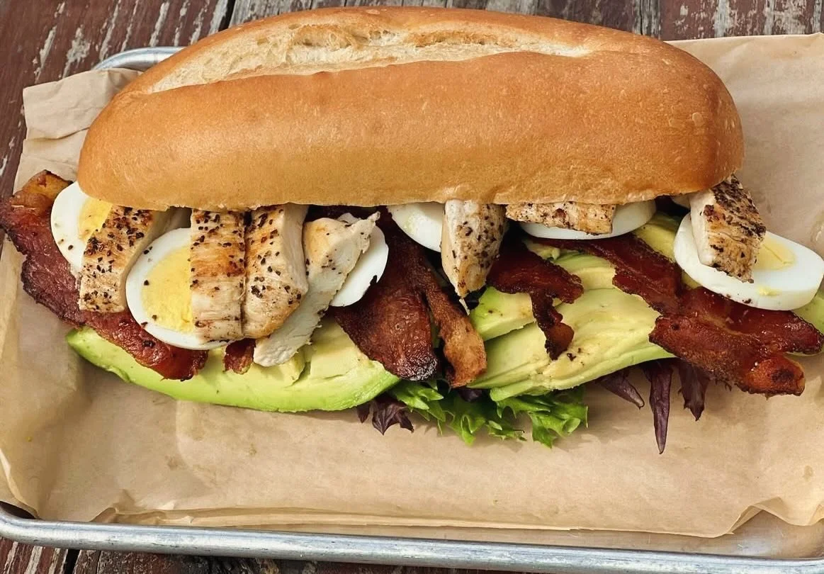 We are open 11am - 2pm for lunch
Come get the perfect lunch sandwich &ldquo;The Cobbfather&rdquo; 
Grilled chicken, bacon, avocado, spring mix, cherry tomatoes, purple onion, hard boiled egg on a hoagie roll with choice of dressing