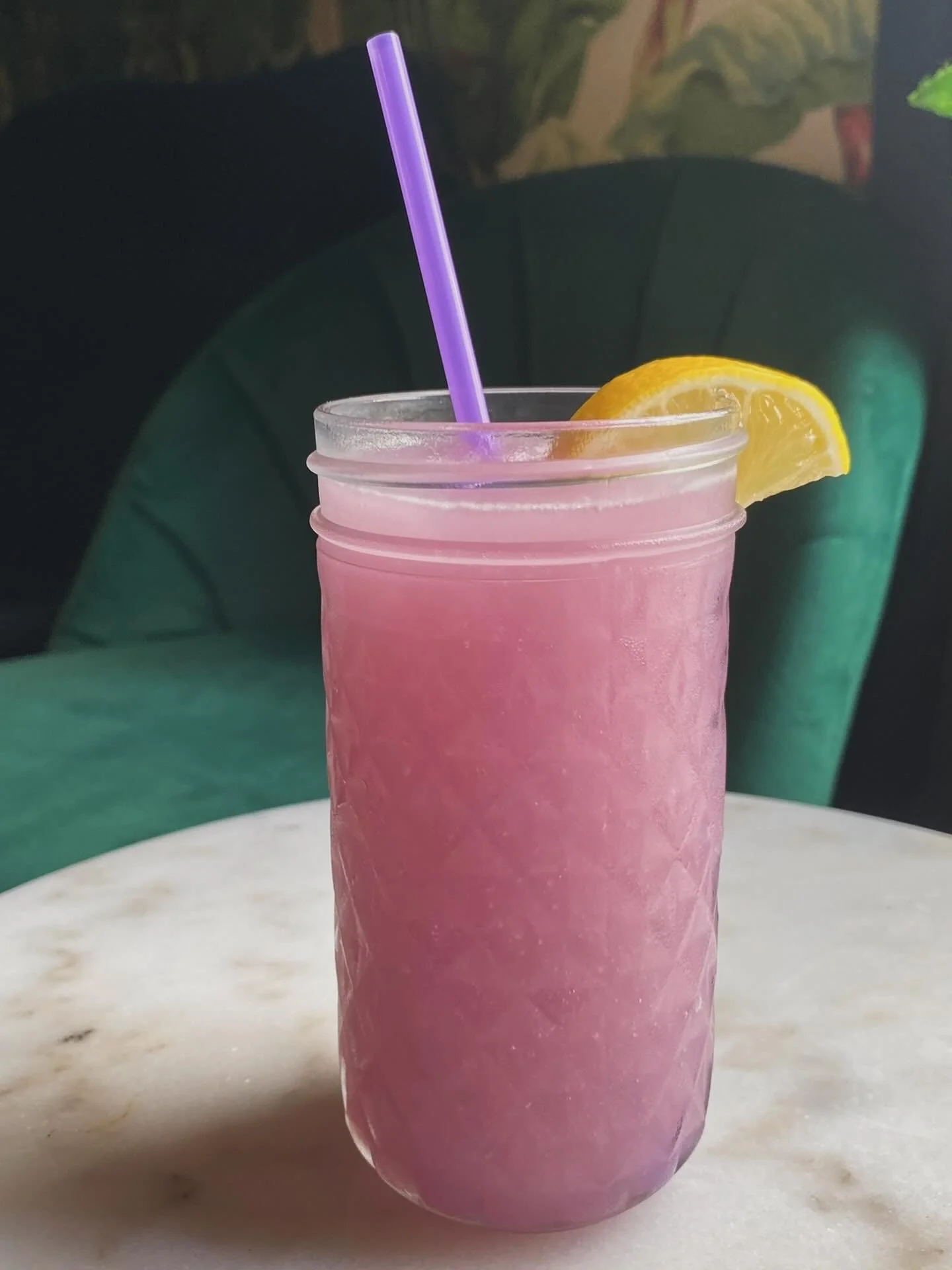 Come get our Non-alcoholic frozen lavender lemonade!
We&rsquo;ll add a shot of your choice, only $5 during happy hour (5-7pm)