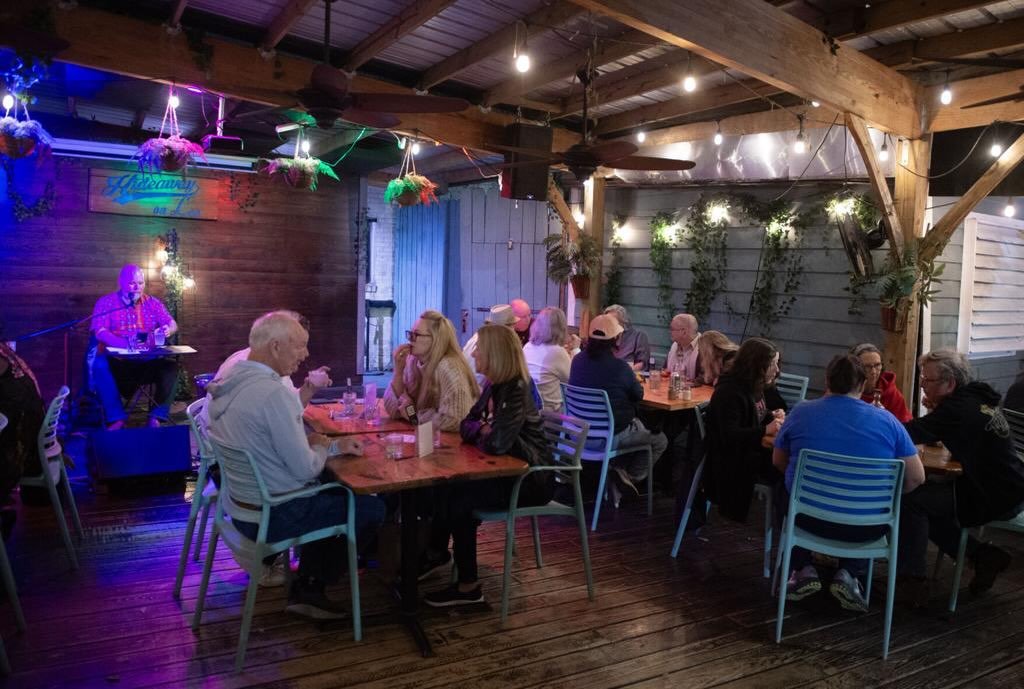 Tonight! Join Jay for trivia!
Happy Hour 5-7pm
$5 old fashioned &bull; margarita &bull; tom collins &bull; lemon drop &bull; house wine &bull; frozen cocktails 
Trivia starts at 7pm