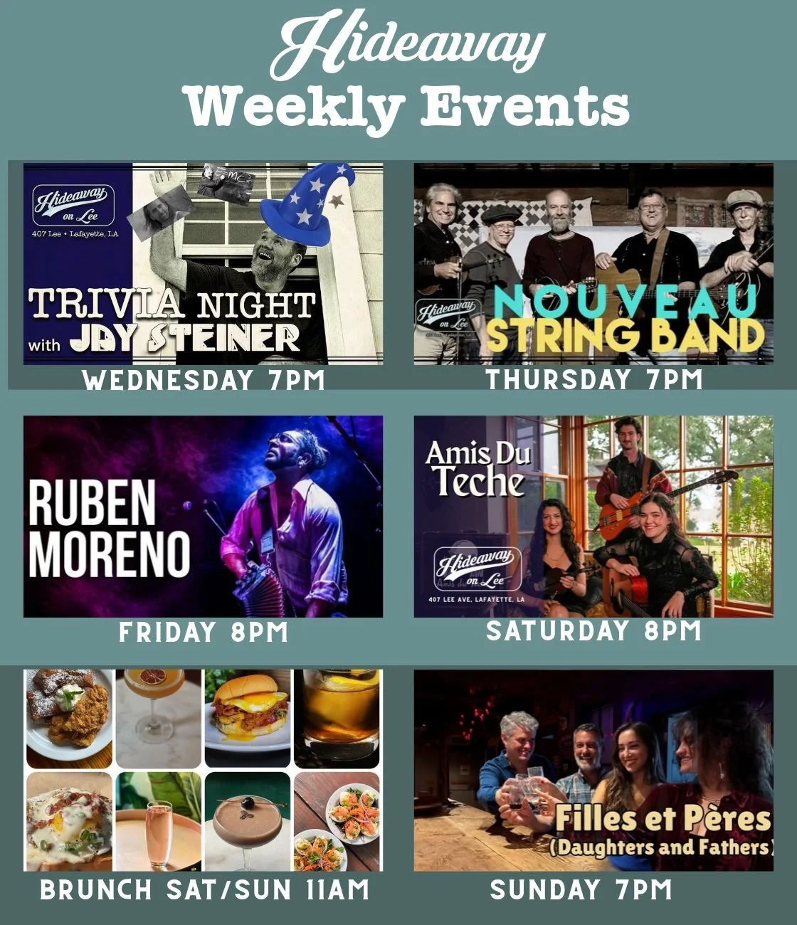 This week at Hideaway on Lee!  Cooler temps are slowing arriving!