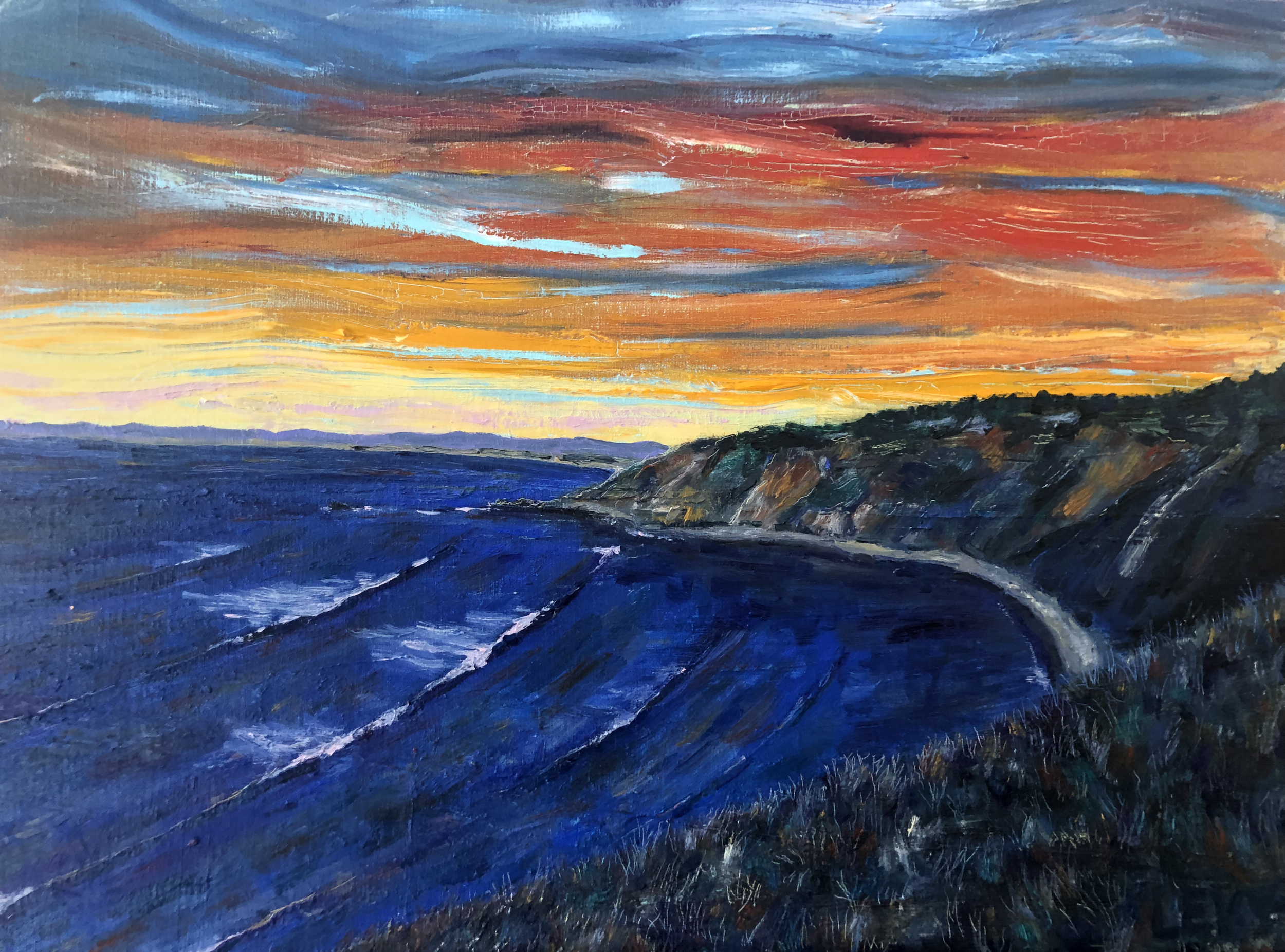 New Year Sunset   |   Oil on Canvas Panel   |   16"  x  20"  |  December 2021