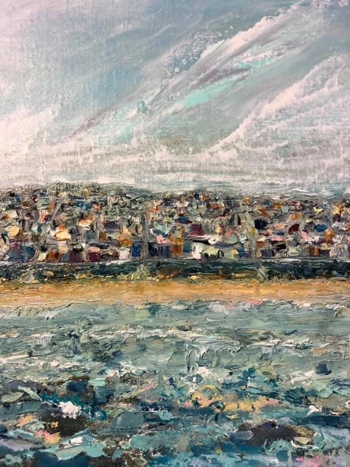 Where the Pavement Meets the Sand (No. 1)  |  Oil on Canvas Panel  |  11" x 14"  |  SOLD Private Collection Jodi and Matt Warshaw  