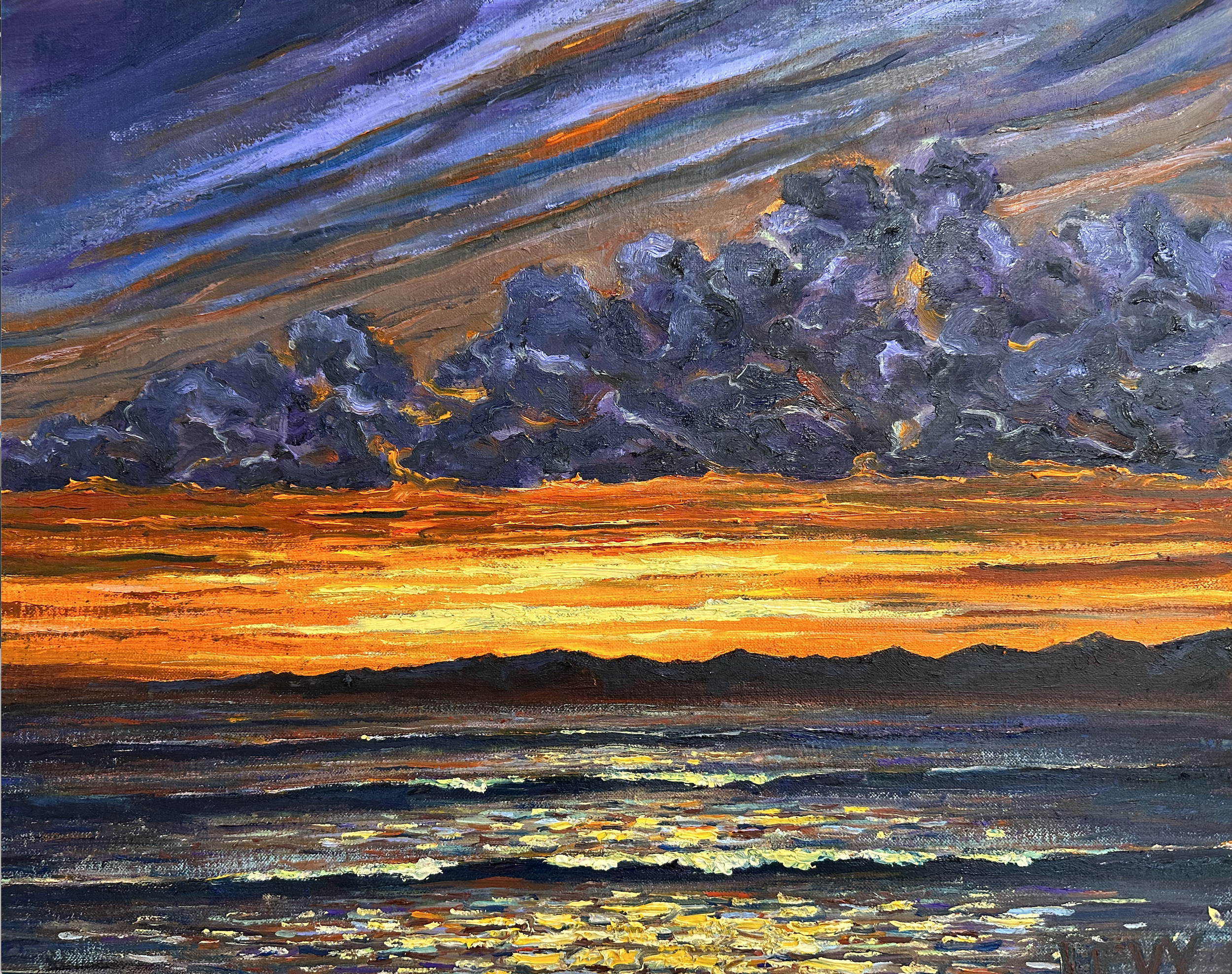 Springtime Evening Over Malibu   |  Oil on Canvas Panel  |  16" x 20"   |  May 2023  |