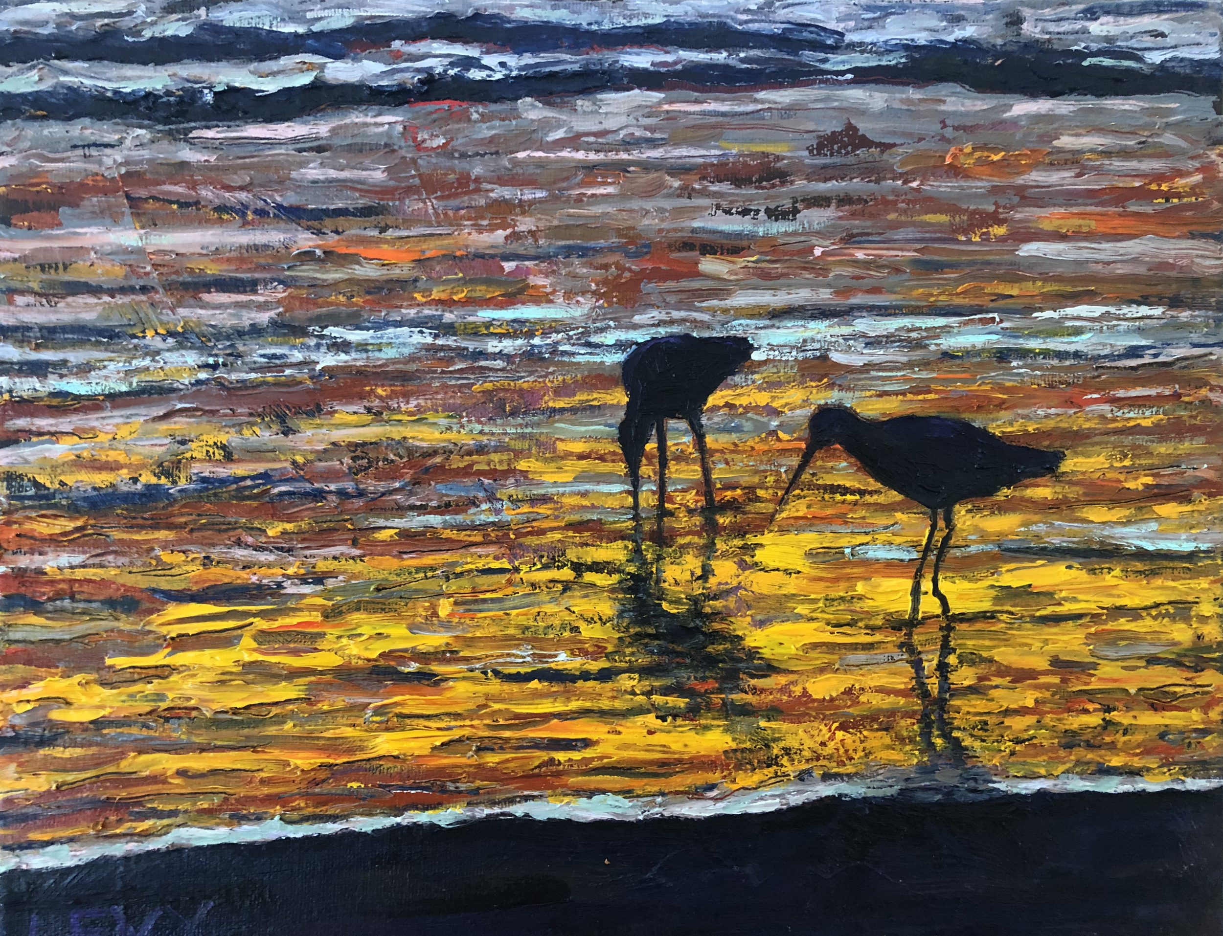 Sandpipers   |   Oil on Canvas   |   11" x 14"   |  November 2021