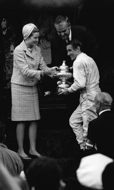 Princess Grace, Prince Rainer and Jackie Stewart, Monaco, 1966