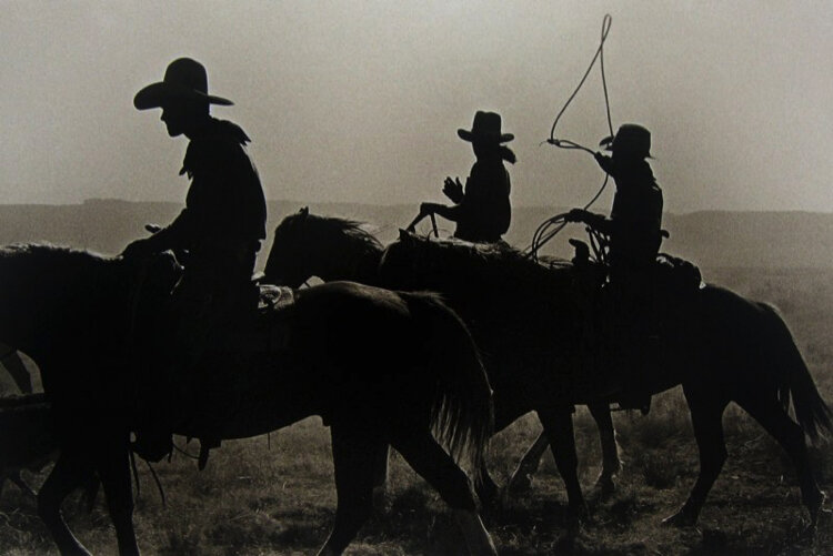 Untitled (Three Cowboys on Horseback), 1973-75