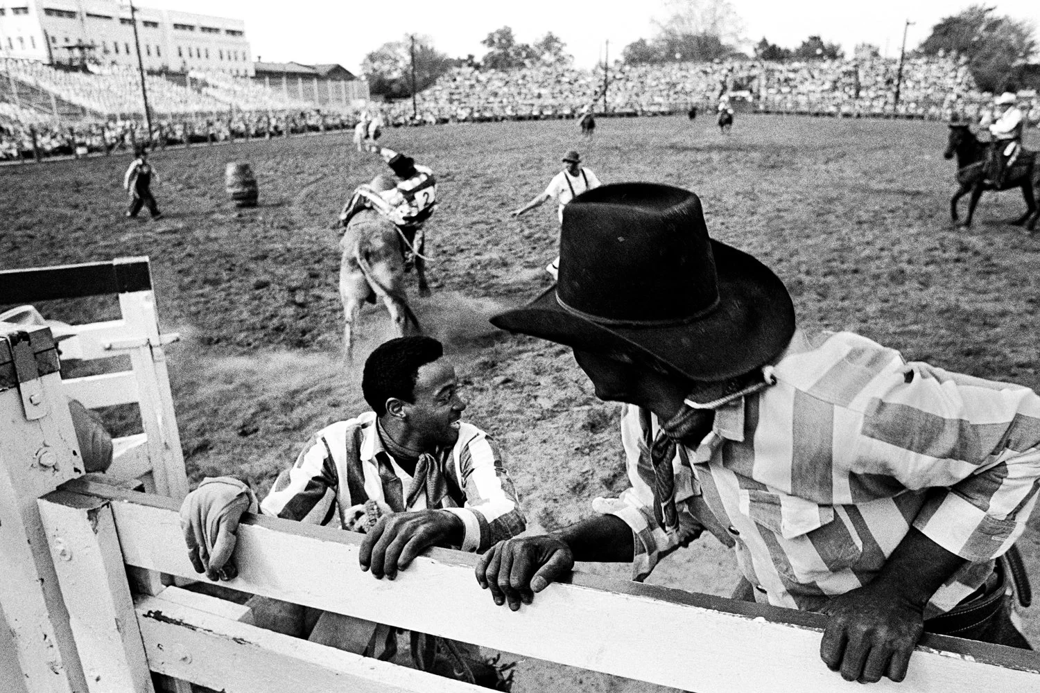 Bill Kennedy: Weldon Byrd, Out of the Chute, Texas Prison Rodeo, c. 1977-81