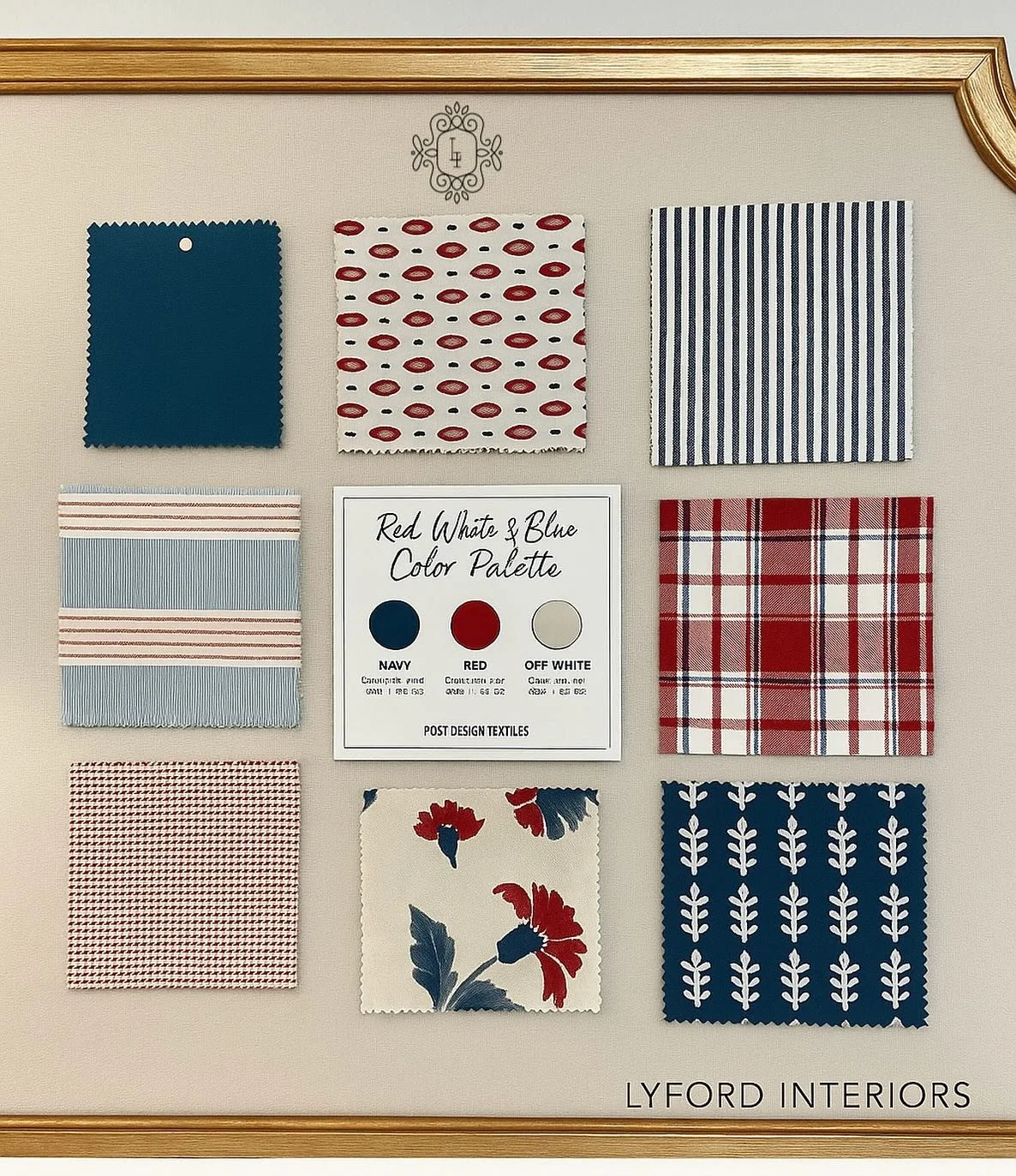 Red, white, and hues of freedom! Remembering all of those who gave everything. 
Celebrating the timeless palette of Americana. From ticking stripes to preppy plaids and folk-inspired florals, each fabric swatch reminds us freedom isn&rsquo;t free! 

