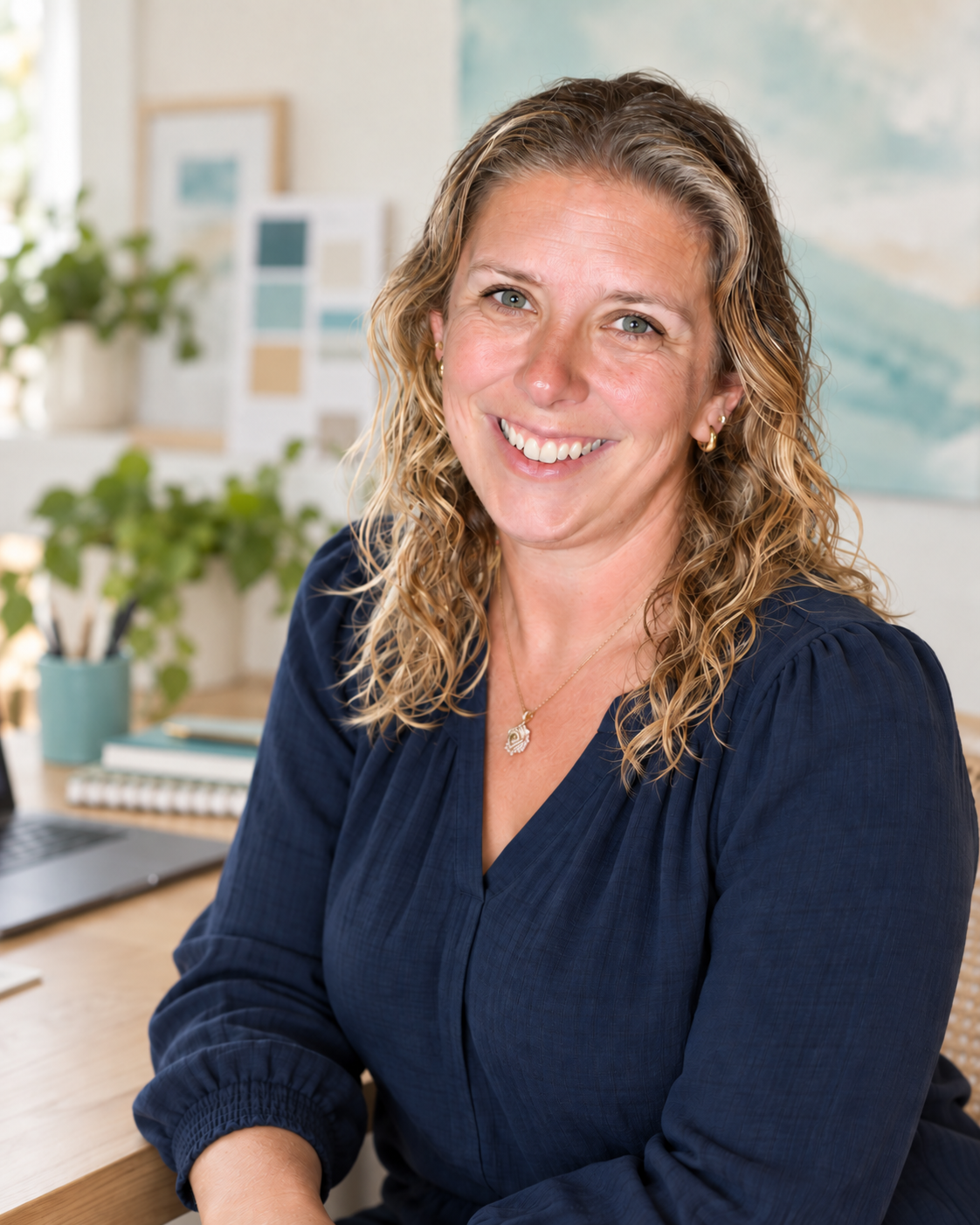 Christina Groat, designer and strategist behind Fourpence Design.