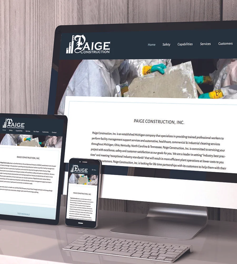 Paige Construction Website