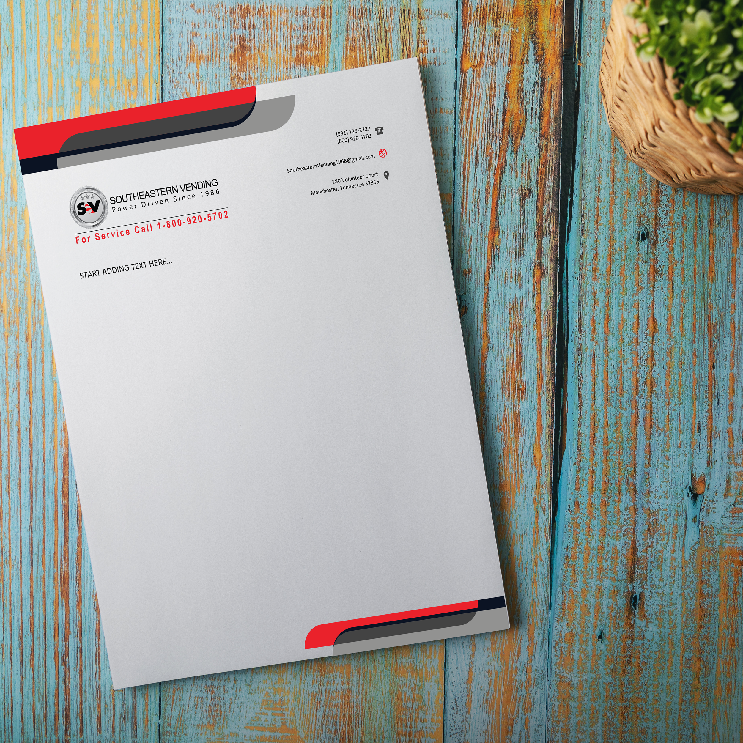 Southeastern Vending Letterhead