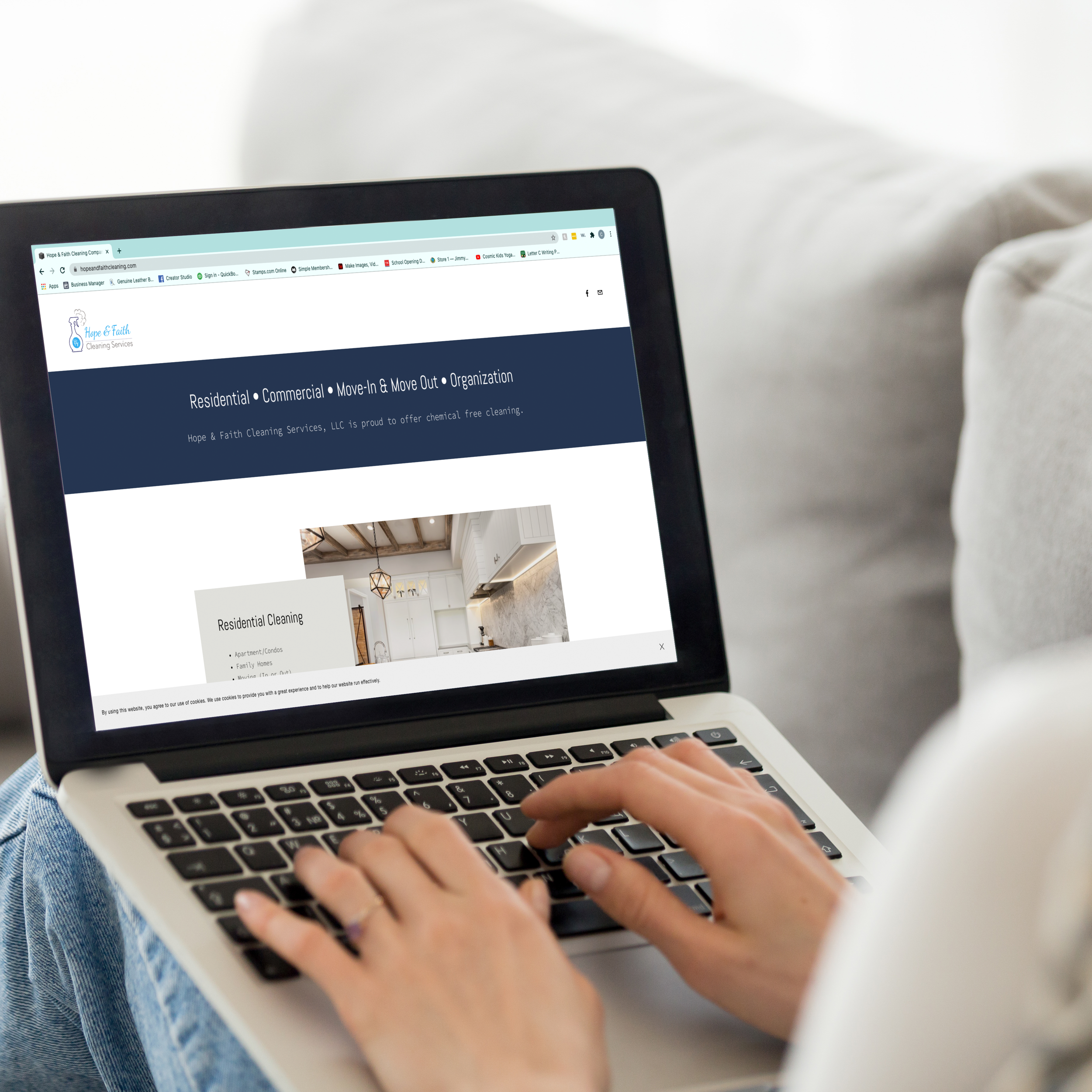 Hope & Faith Cleaning Services Website
