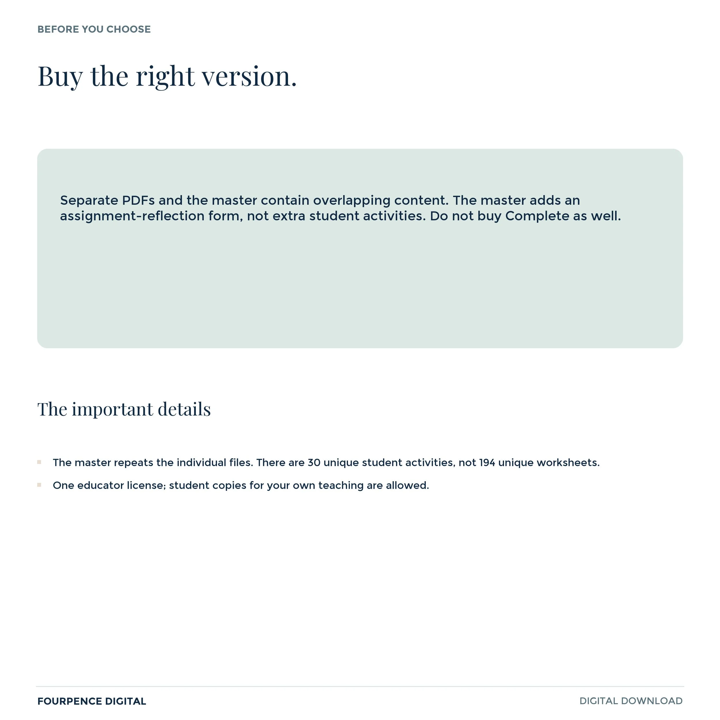 Content-overlap and purchase limitations for Ultimate Substitute Vault.