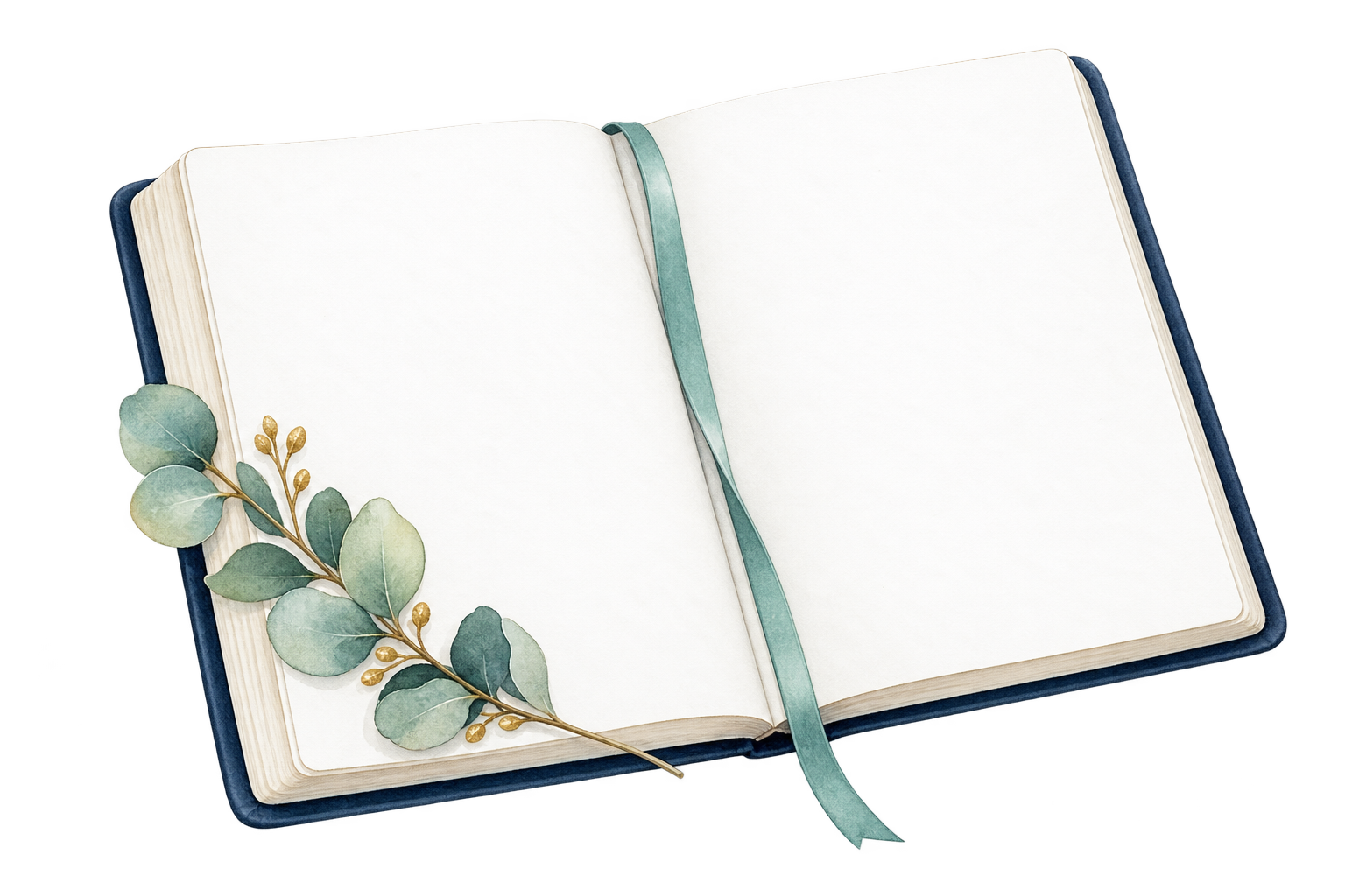 Open substitute teacher planner with botanical accents and organized planning pages.