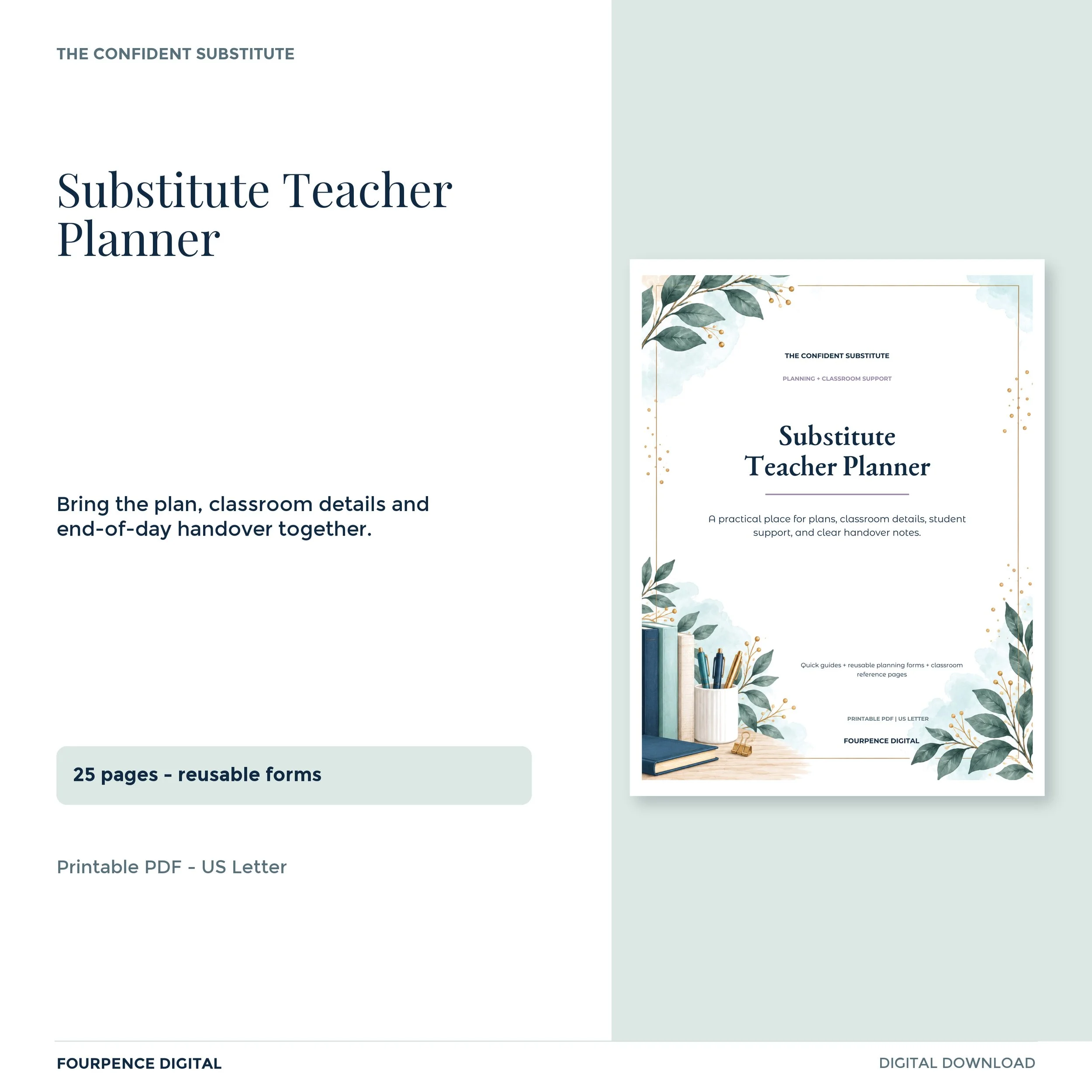 Substitute Teacher Planner