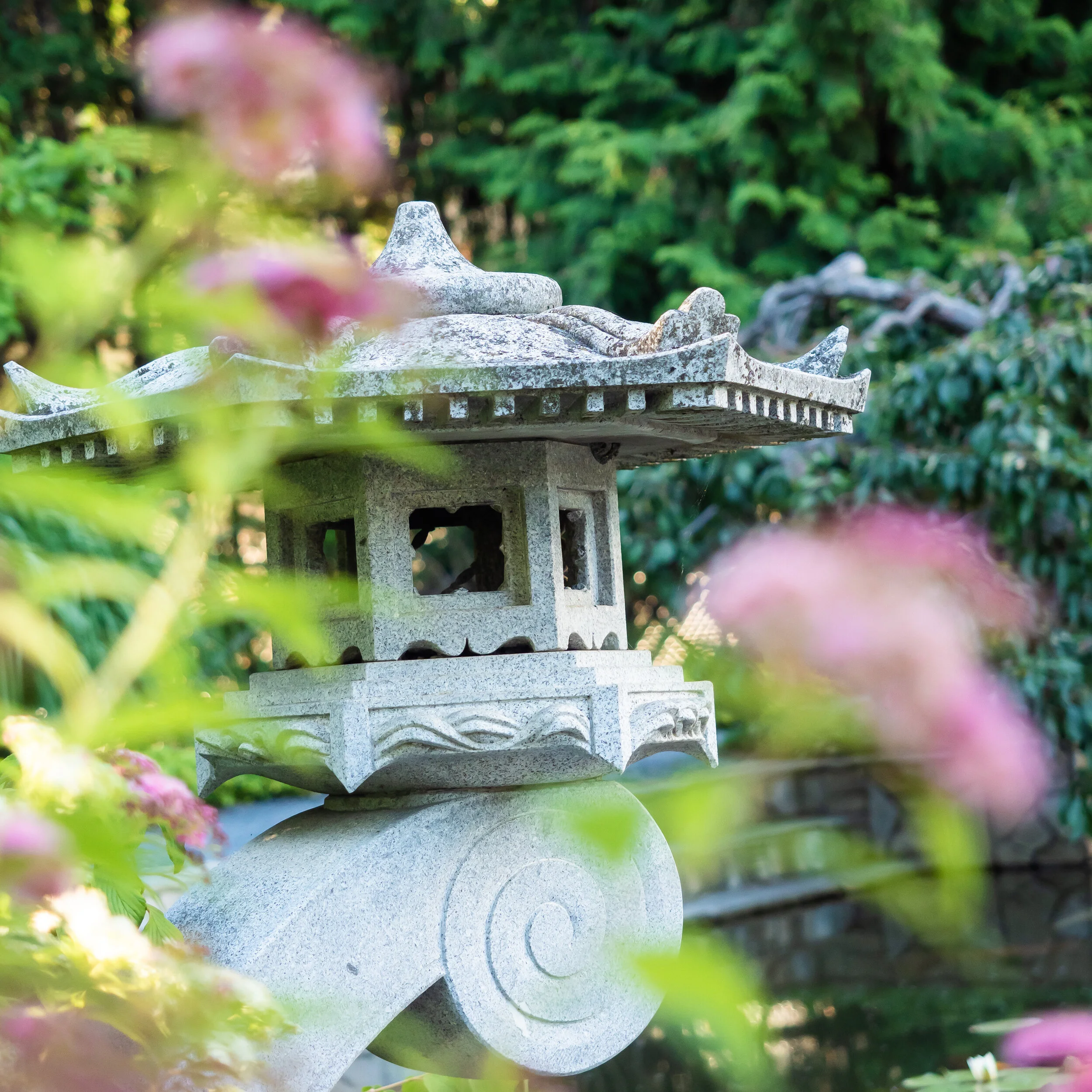 Throughout the garden you will find these stone lanterns that is a traditional element found in Japanese Gardens. ISO 640 / 1/320 sec / f/2.8